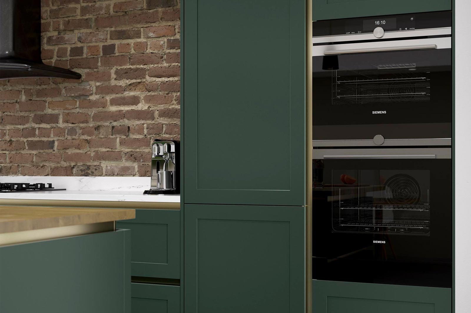 Clifden Heritage Green Close Up - Fitted Kitchens Northampton